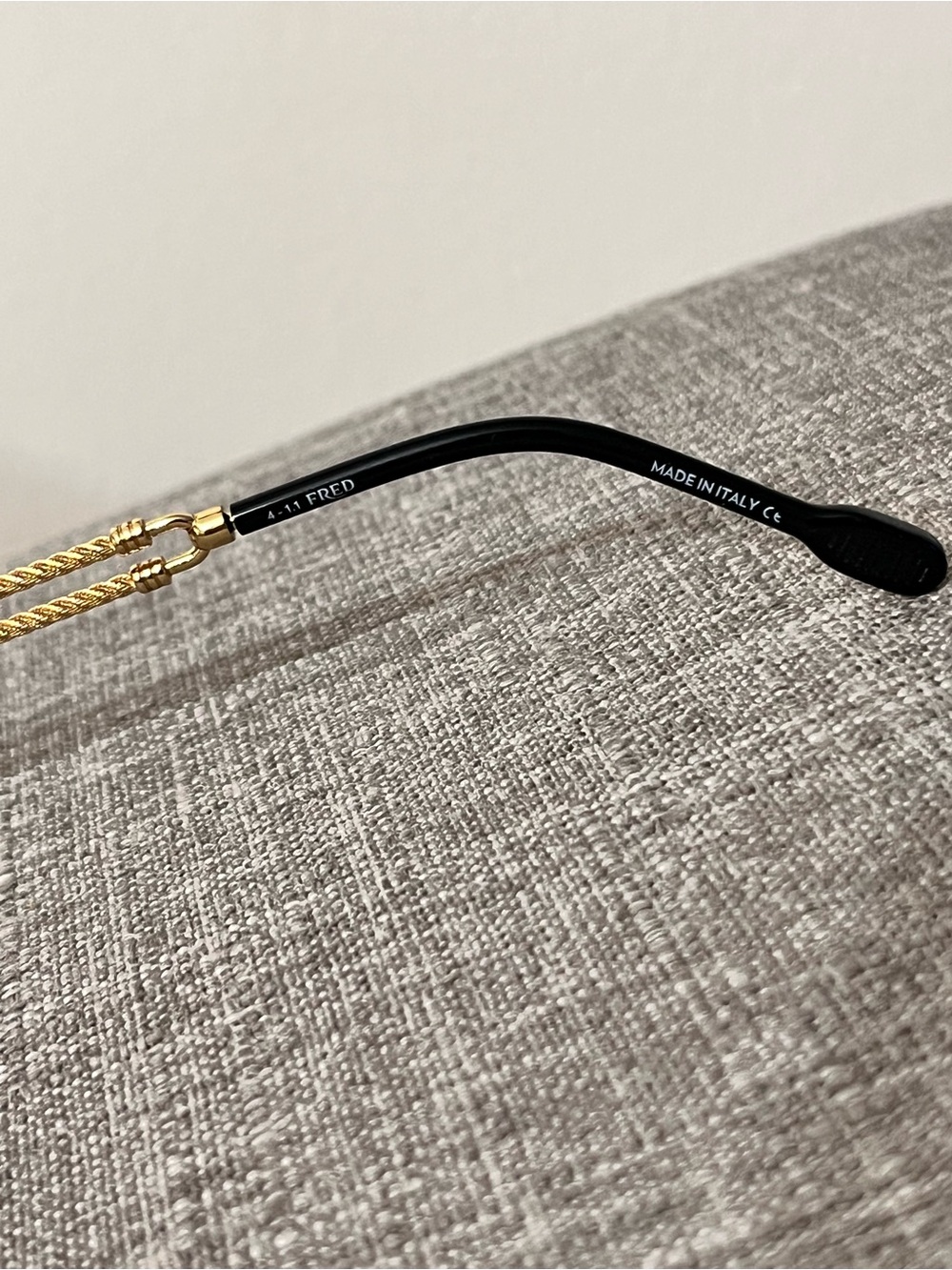 Fred Gold Rimless Men's Glasses - Picture 5 of 7